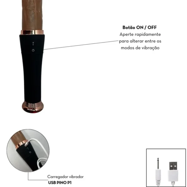 Vibrador Taco de Baseball com 10 Modos de Vai e Vem com Estimulador de Língua - Image 2