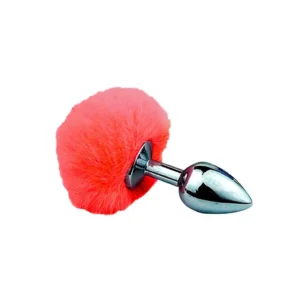 Plug Anal Pequeno em Aço Inoxídável com Pompo